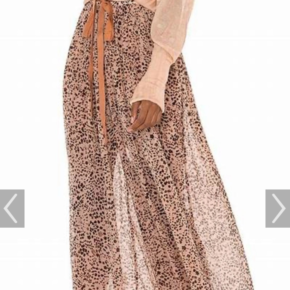 Free People Intimately FP Sleepin In Pants Natural Combo Leopard S $88 MSRP